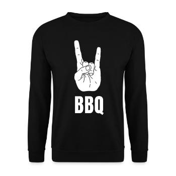 Le Barbecue c'est Cool - Signe Surfeur Shaka - Sweat-shirt Unisexe - noir - Devant - Alina (178cm) & Michal (187cm)