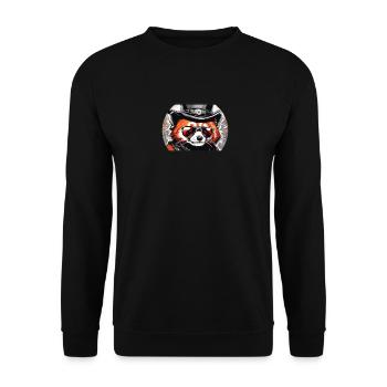 Chapeau de panda roux - Sweat-shirt Unisexe - noir - Devant - Alina (178cm) & Michal (187cm)