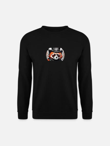 Red Panda Hat - Unisex Sweatshirt - black