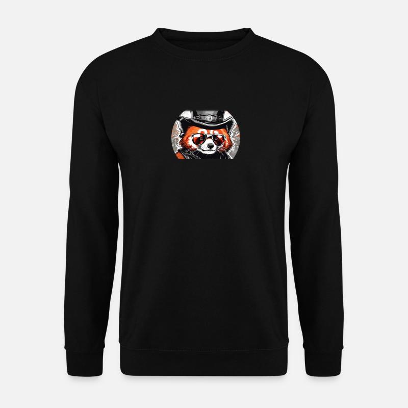 Roter Panda Hut - Unisex Pullover - Schwarz