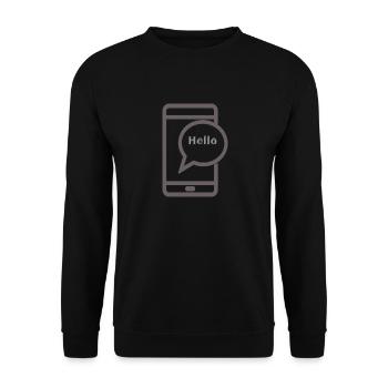 vêtement et accessoire - Sweat-shirt Unisexe - noir - Devant - Alina (178cm) & Michal (187cm)