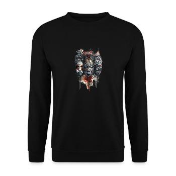 Afrique - Sweat-shirt Unisexe - noir - Devant - Alina (178cm) & Michal (187cm)
