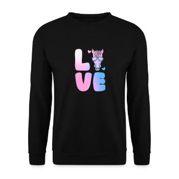 Monter à cheval - Sweat-shirt Unisexe - noir - Devant - Alina (178cm) & Michal (187cm)