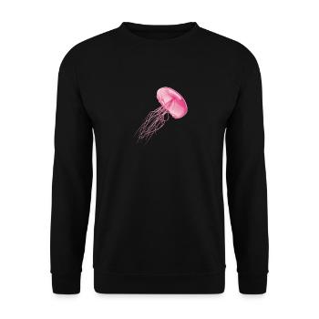 jellyfish - Unisex Sweatshirt - black - Front - Alina (178cm) & Michal (187cm)
