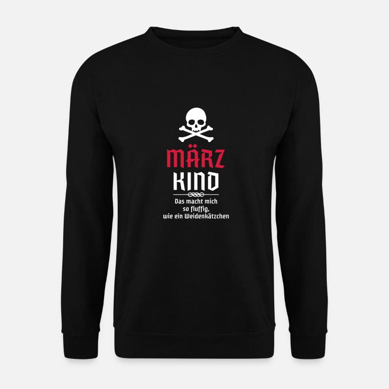 Märzkind - Sternzeichen Widder - Sternzeichen Fisc - Unisex Pullover - Schwarz