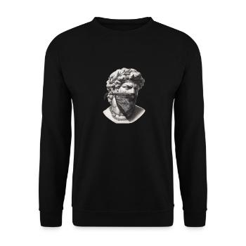 Antique mythologie grecque Statue tatouage Bandana - Sweat-shirt Unisexe - noir - Devant - Alina (178cm) & Michal (187cm)
