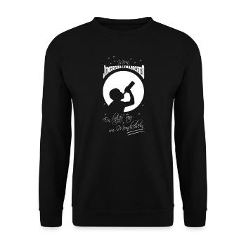 Junggesellenabschied Tanz mit dem Mond JGA Bier - Unisex Pullover - Schwarz - Vorne - Alina (178cm) & Michal (187cm)