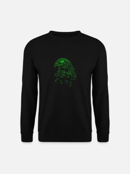Eagle geometric green - Unisex Sweatshirt - black
