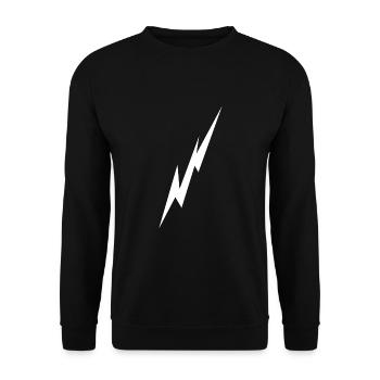 Lightning - Unisex Sweatshirt - black - Front - Alina (178cm) & Michal (187cm)
