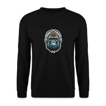 Musique de gorille - Sweat-shirt Unisexe - noir - Devant - Alina (178cm) & Michal (187cm)
