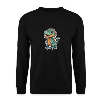 Dino - Unisex Pullover - Schwarz - Vorne - Alina (178cm) & Michal (187cm)