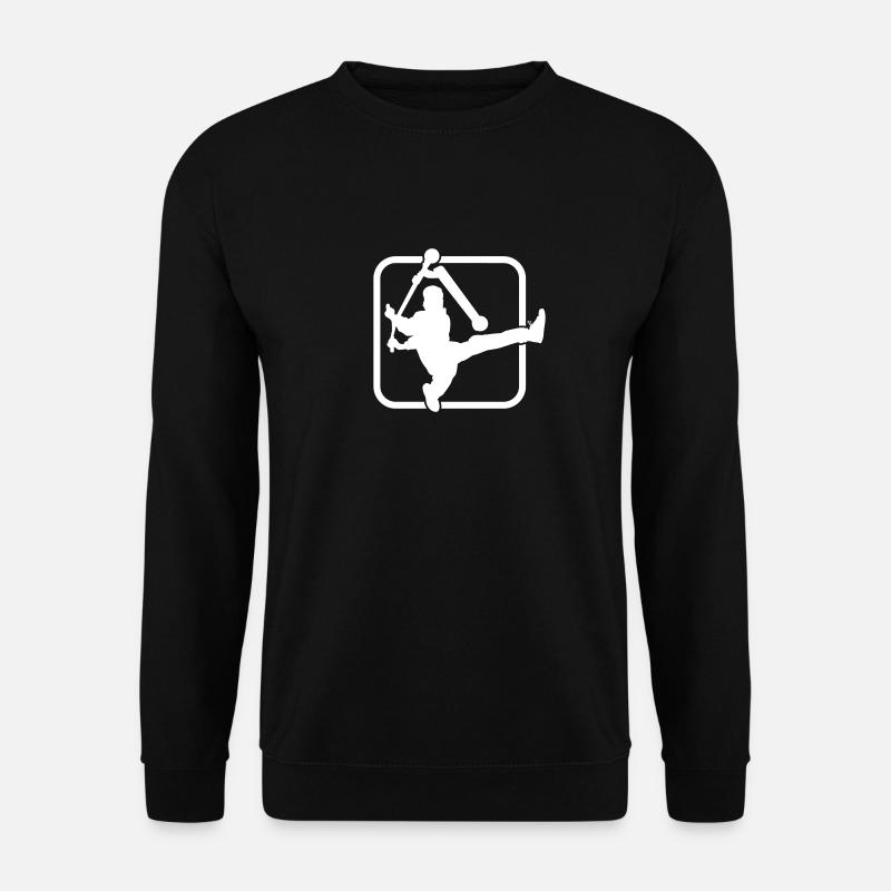 Skate Scootering Freestyle Trick - Unisex Sweatshirt - black