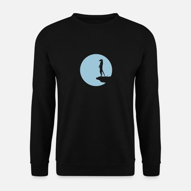 suricate lune - Sweat-shirt Unisexe - noir
