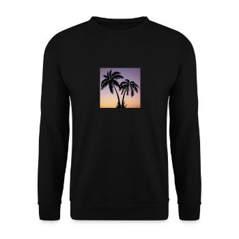 Palmen - Unisex Pullover - Schwarz - Vorne - Alina (178cm) & Michal (187cm)