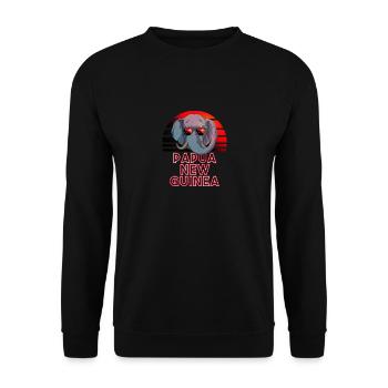 Papua-Neuguinea - Unisex Pullover - Schwarz - Vorne - Alina (178cm) & Michal (187cm)