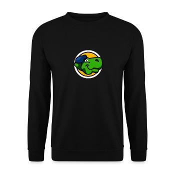 TRI REX Dino Head est le triathlon - Sweat-shirt Unisexe - noir - Devant - Alina (178cm) & Michal (187cm)