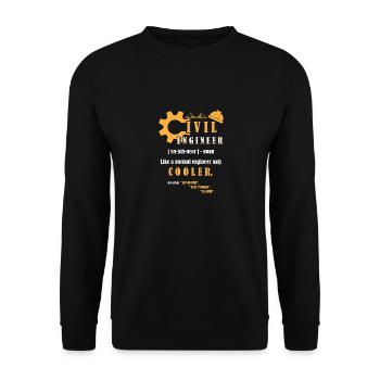 Civil Engineer Construction Site Construction Worker - Unisex Sweatshirt - black - Front - Alina (178cm) & Michal (187cm)