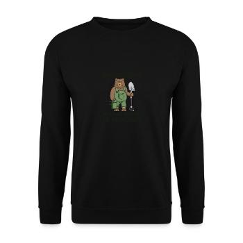Gardening Because Murder Is Wrong - Unisex Sweatshirt - black - Front - Alina (178cm) & Michal (187cm)