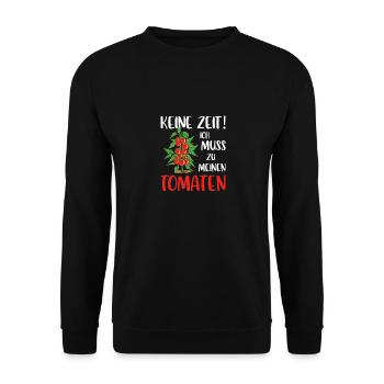 Gärtner Tomaten Tomate Gartenarbeit Strebergarten - Unisex Pullover - Schwarz - Vorne - Alina (178cm) & Michal (187cm)