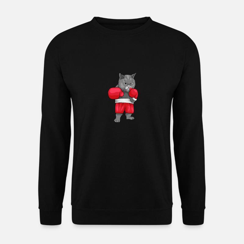 Boxing Cat Boxe chat - Sweat-shirt Unisexe - noir