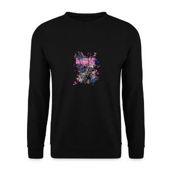 Music,Sheet Music, Spiders, Spider's Web,Music - Unisex Sweatshirt - black - Front - Alina (178cm) & Michal (187cm)