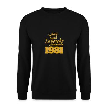 1981 - Unisex Sweatshirt - black - Front - Alina (178cm) & Michal (187cm)