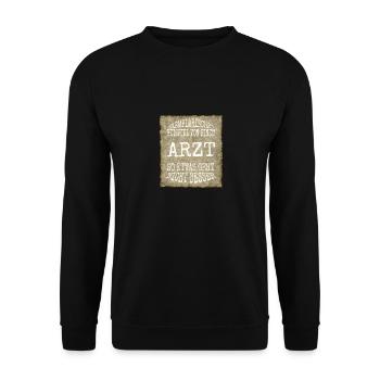 Arzt - Unisex Pullover - Schwarz - Vorne - Alina (178cm) & Michal (187cm)