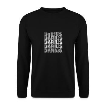 Cadeau pour Darius - Sweat-shirt Unisexe - noir - Devant - Alina (178cm) & Michal (187cm)