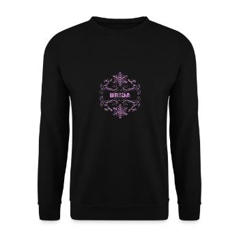 Woman's name for Brida Wife Maiden name - Unisex Sweatshirt - black - Front - Alina (178cm) & Michal (187cm)