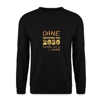 it 2030 - Unisex Sweatshirt - black - Front - Alina (178cm) & Michal (187cm)