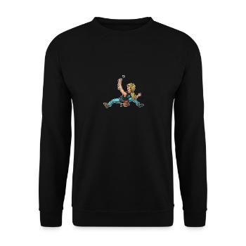 Female rock climber ( Female sport climber ) 1 - Unisex Sweatshirt - black - Front - Alina (178cm) & Michal (187cm)