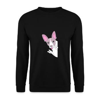 Rat Terrier - Unisex Pullover - Schwarz - Vorne - Alina (178cm) & Michal (187cm)