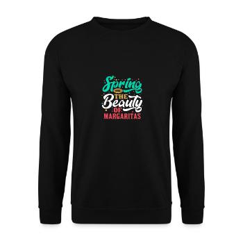 Der Frühling bringt die Schönheit der Margaritas - Unisex Pullover - Schwarz - Vorne - Alina (178cm) & Michal (187cm)