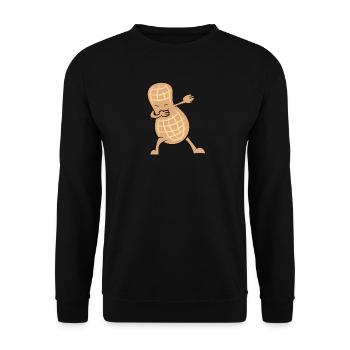 Erdnuss - Dab, dabbing, dabben, tanzen - Unisex Pullover - Schwarz - Vorne - Alina (178cm) & Michal (187cm)