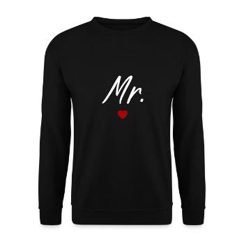 Mr - Sweat-shirt Unisexe - noir - Devant - Alina (178cm) & Michal (187cm)