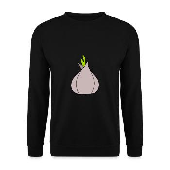 Légumes à l’oignon végétaliens - Sweat-shirt Unisexe - noir - Devant - Alina (178cm) & Michal (187cm)