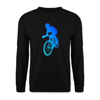 Road Bike Herren Rennrad Roadbike Damen Rennradfah - Unisex Pullover - Schwarz - Vorne - Alina (178cm) & Michal (187cm)
