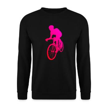 Damen Road Bike Roadbike Rennradfahrer Herren - Unisex Pullover - Schwarz - Vorne - Alina (178cm) & Michal (187cm)