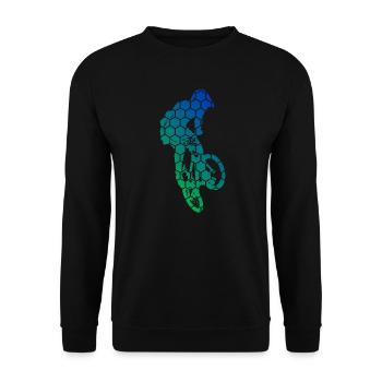 Bike bmx bike bmx Women Men bmx boys - Unisex Sweatshirt - black - Front - Alina (178cm) & Michal (187cm)