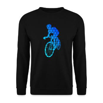 Rennrad Rennradfahrer Herren Rennradfahren - Unisex Pullover - Schwarz - Vorne - Alina (178cm) & Michal (187cm)