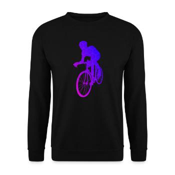 Damen Rennradfahren Road Bike Rennradfahrer - Unisex Pullover - Schwarz - Vorne - Alina (178cm) & Michal (187cm)