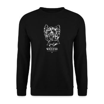 Westie Mom West Highland Terrier Chiens Wilsigns - Sweat-shirt Unisexe - noir - Devant - Alina (178cm) & Michal (187cm)