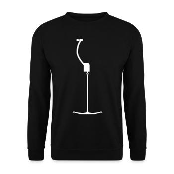 Anchor lift Ski area Surface lift T-bar lift - Unisex Sweatshirt - black - Front - Alina (178cm) & Michal (187cm)