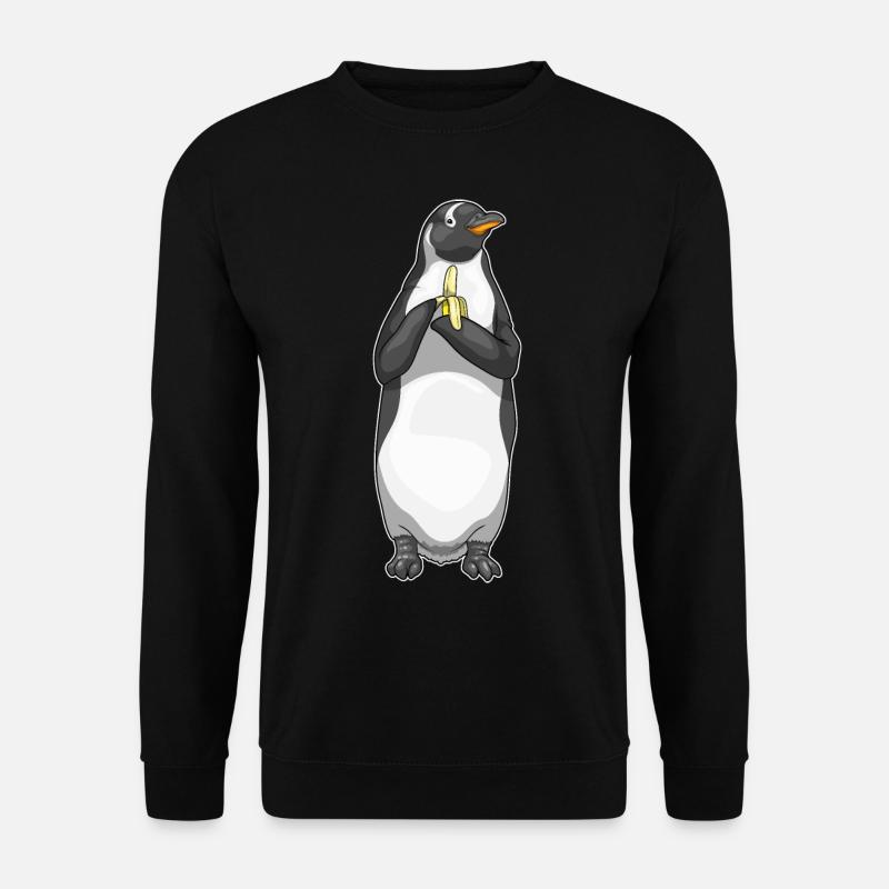 Penguin Banana Fruit - Unisex Sweatshirt - black