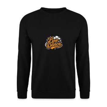 Line Dance mein Hobby - meine Passion - mein Ding - Unisex Pullover - Schwarz - Vorne - Alina (178cm) & Michal (187cm)