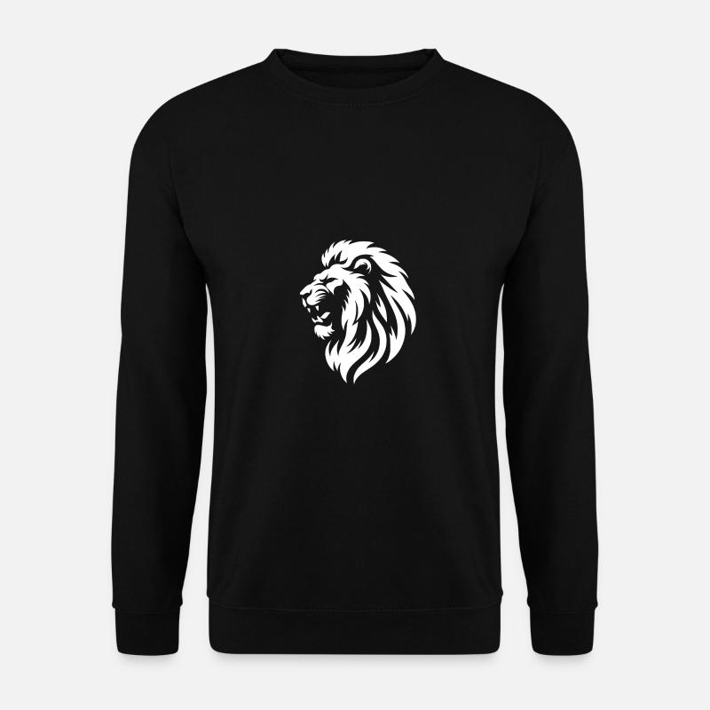 Lion Head Silhouette - Unisex Sweatshirt - black