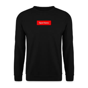 Squat heavy - Unisex Sweatshirt - black - Front - Alina (178cm) & Michal (187cm)