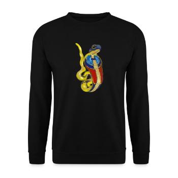 Kobra Altägypten Gottheit - Unisex Pullover - Schwarz - Vorne - Alina (178cm) & Michal (187cm)
