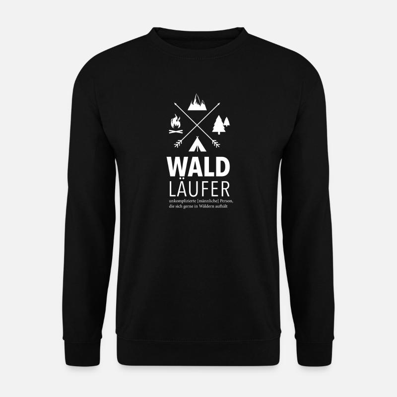 Waldläufer männlich - Unisex Pullover - Schwarz