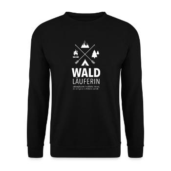 Waldläuferin - Unisex Pullover - Schwarz - Vorne - Alina (178cm) & Michal (187cm)